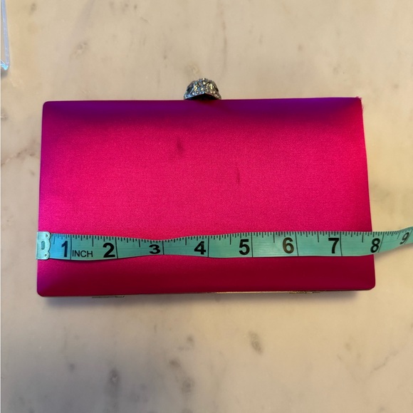 Kurt Geiger London Kensington Frame Clutch in Bright Pink / Fucsia - Picture 7 of 10